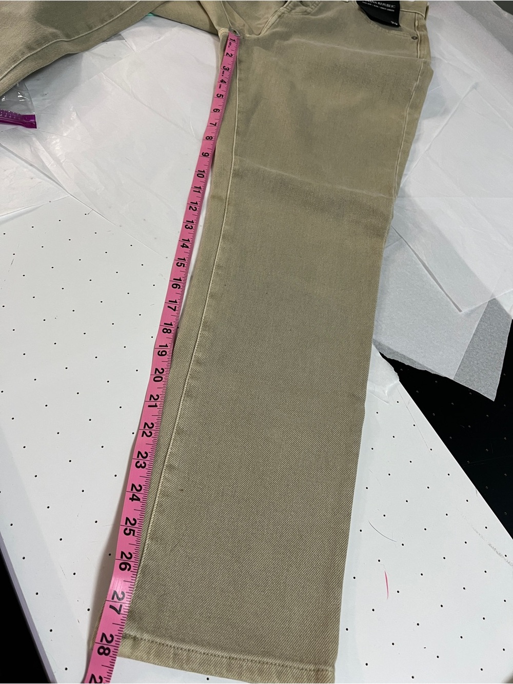 Banana Republic High rise slim tan soft denim pants premium size 29 NWT - Picture 11 of 14